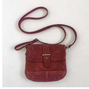 Fossil wine color crossbody purse